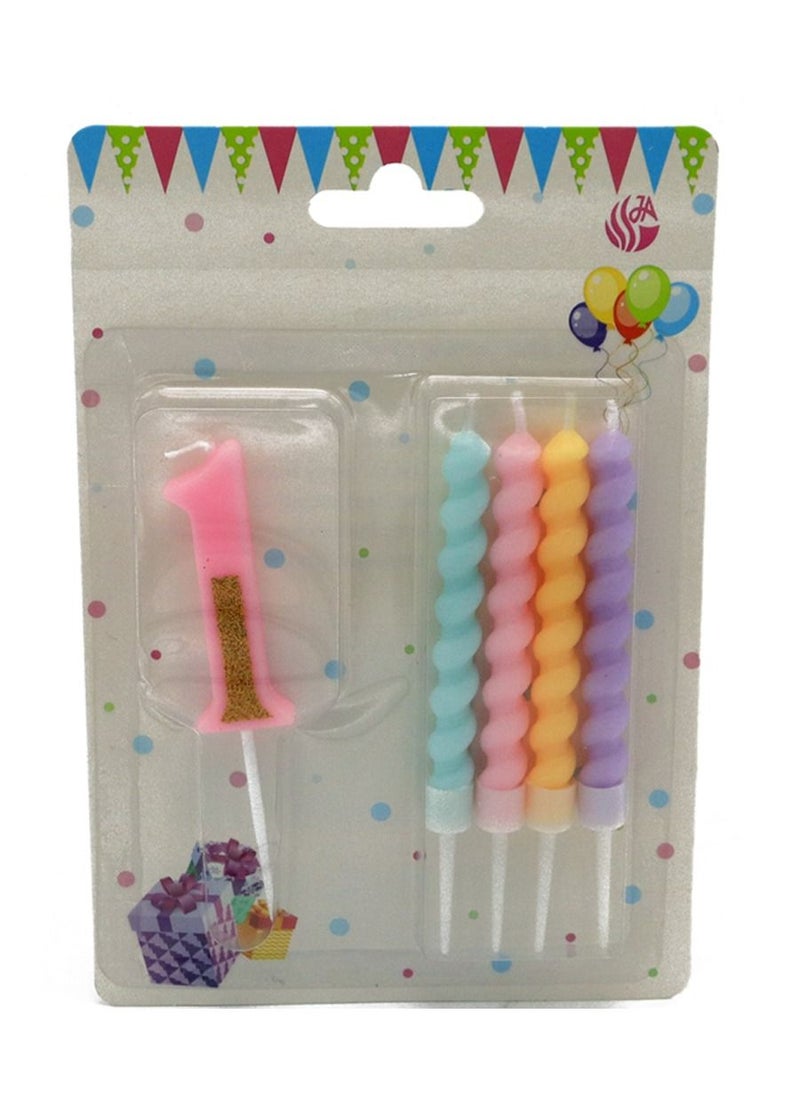 co arma Birthday candles set, 50 pieces, complete from zero to 9, the package consists of 4 candles and a number  - Image 4