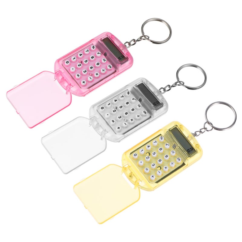 Portable 3Pcs Pocket Mechanical Calculator for Home School Office Display - Image 2