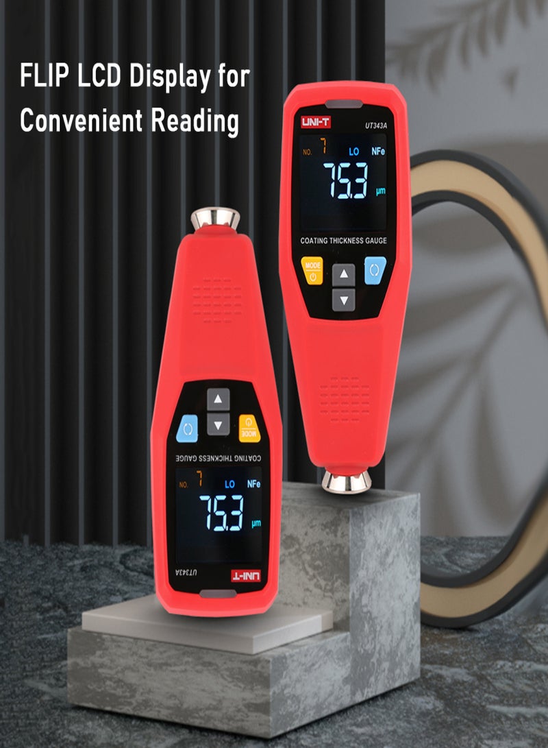 UNI-T Dual Purpose Paint Coating Thickness Gauge for Ferrous Substrate/ Non-Ferrous Substrate Measurement Handheld Digital Coatings Thickness Tester 0～1750μm Automobile Electroplating Paint Film - Image 5