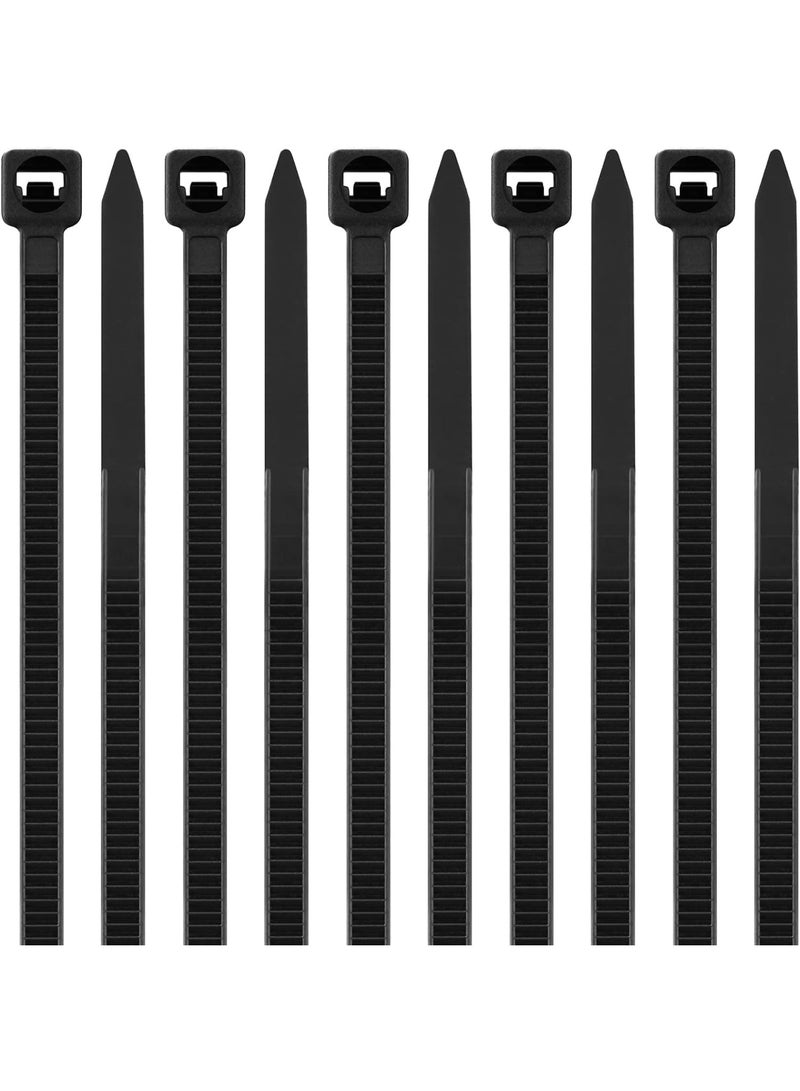 Wire Cable Tie Set , 4×300 mm Heavy-Duty Zip Ties, Secure Fastening for Home, Office, and Industrial Use , 100 Pieces - Black - Image 4