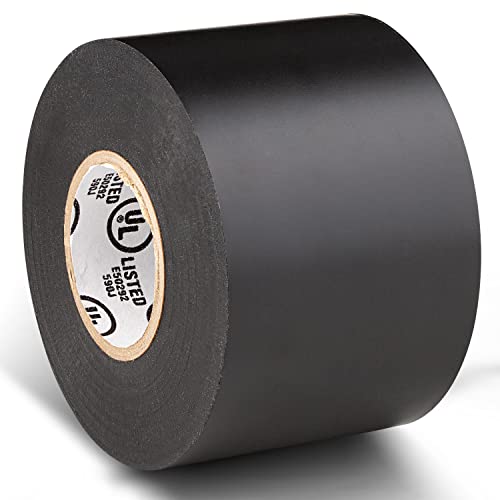 TAPIX Premium Quality Electrical Tape • 2 in Wide • 66 ft Long • Flame Retardant Vinyl • 7 mil Thick • Black - Image 1