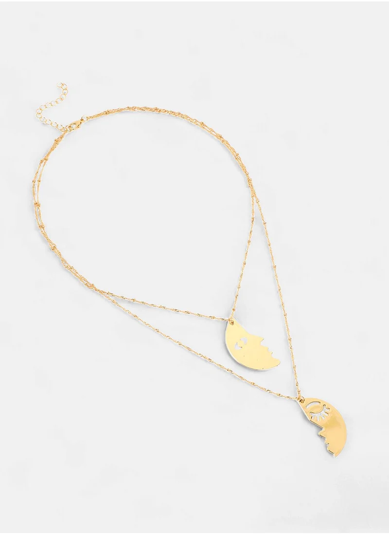 SOHI Contemporary Layered Necklace