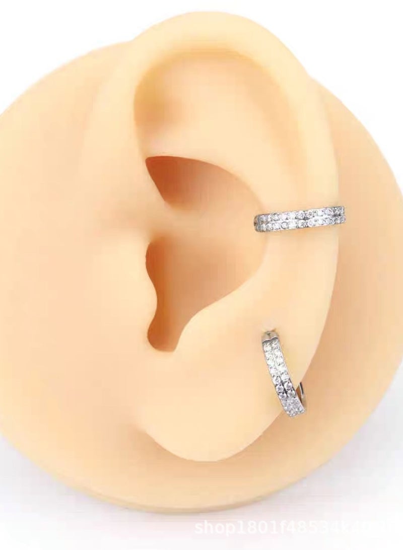 Innoshine Titanium Medical Hoop Nose Earring with Easy Open and Close Sucker  Surgical Steel Nose Rings for women Fashion Man Nose Ring  Suitable for Sensitive Skin  - Image 3