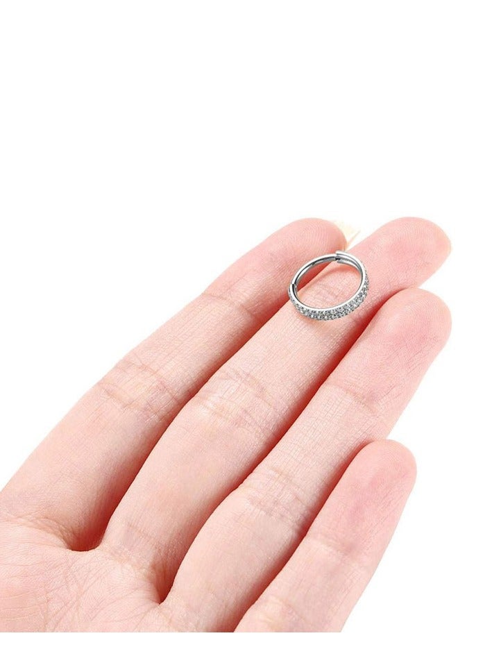 Innoshine Titanium Medical Hoop Nose Earring with Easy Open and Close Sucker  Surgical Steel Nose Rings for women Fashion Man Nose Ring  Suitable for Sensitive Skin  - Image 5