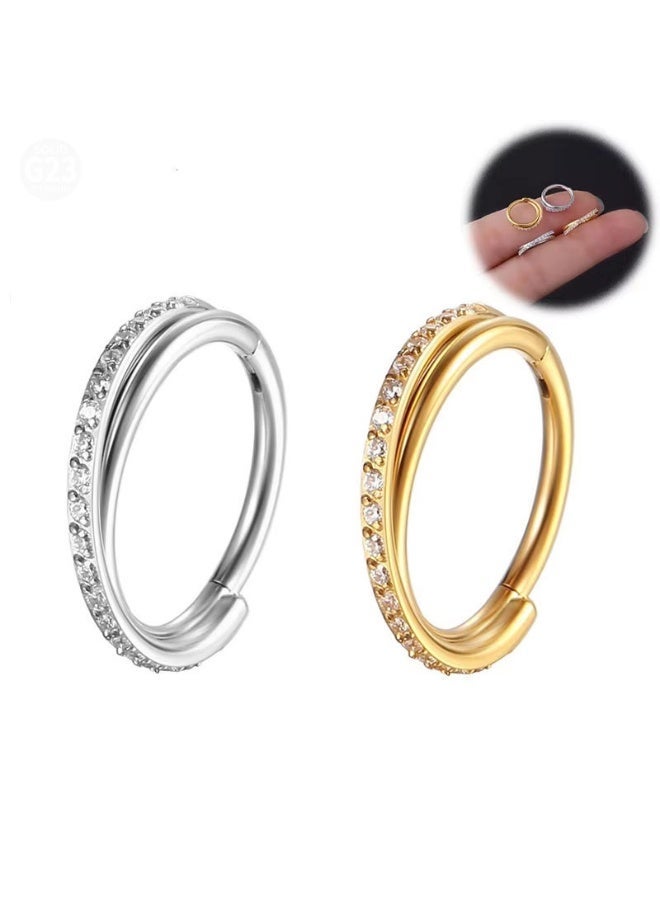 Innoshine Titanium Medical Hoop Nose Earring with Easy Open and Close Sucker  Surgical Steel Nose Rings for women Fashion Man Nose Ring  Suitable for Sensitive Skin - Image 5