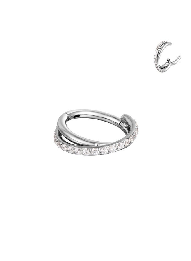Innoshine Titanium Medical Hoop Nose Earring with Easy Open and Close Sucker  Surgical Steel Nose Rings for women Fashion Man Nose Ring  Suitable for Sensitive Skin - Image 2