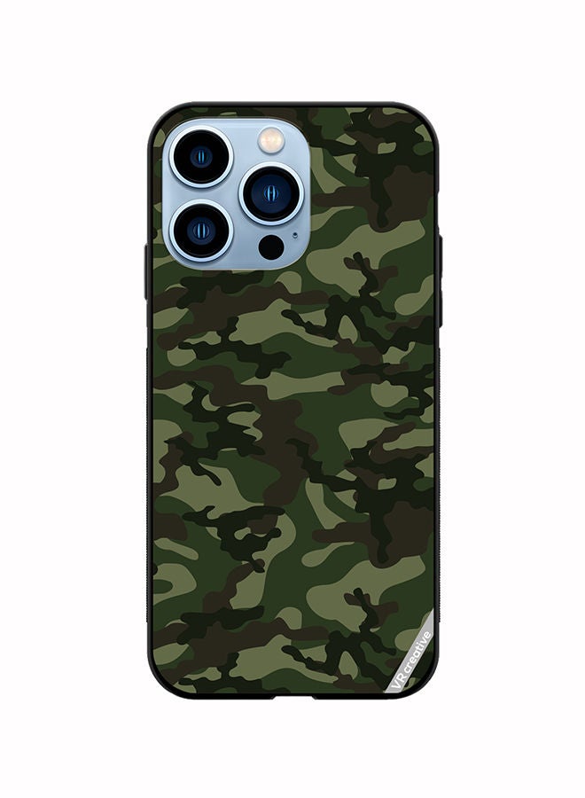 VR CREATIVE Protective Case Cover For Apple iPhone 14 Pro Max Camouflage Green Design Multicolour - Image 1