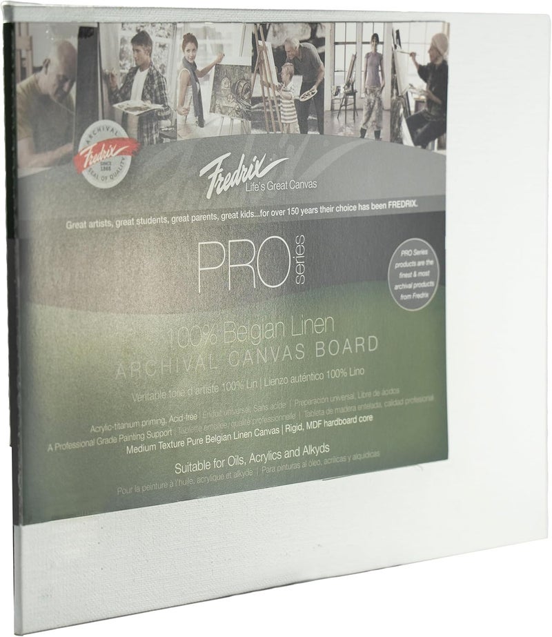 Fredrix Fredrix PRO Series Archival Linen Canvas Board 8 x 10 White - Image 4