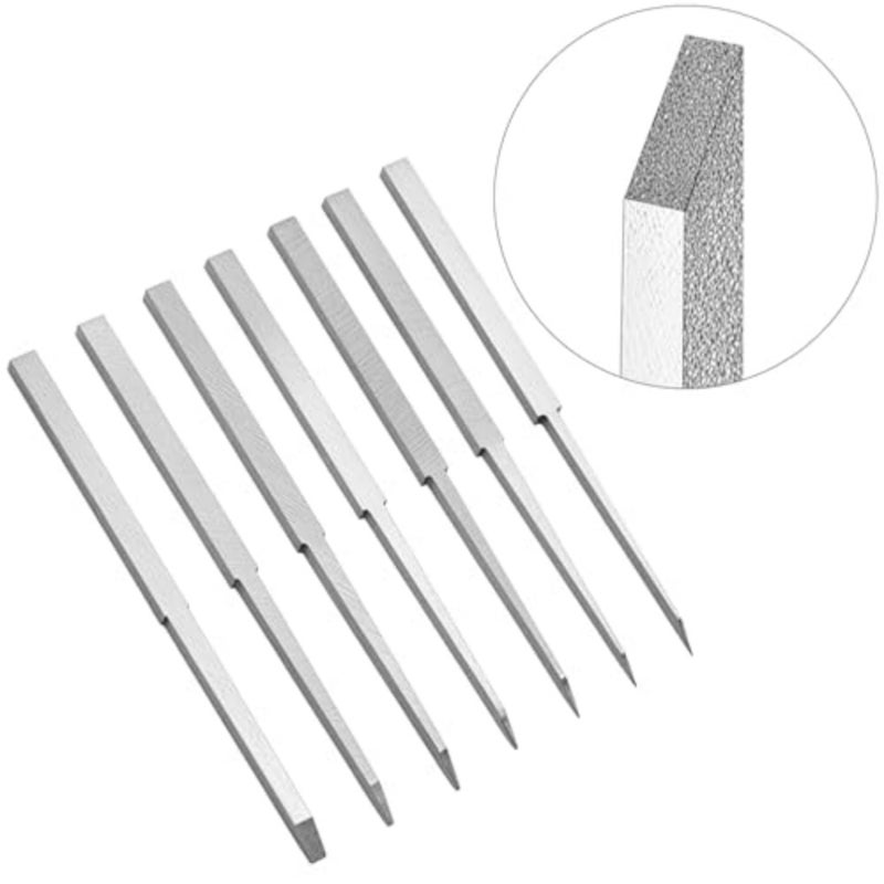 Model Scriber Tool with Tungsten Steel Blades, 7-Size Chisel Set 0.1-2.0mm for Scale Model and Carving, Precision Resin Handle Scribe Line Cutter - Image 4
