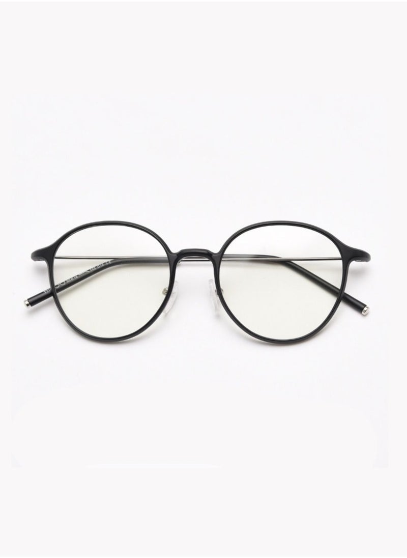 Thin frame glasses with elliptical lenses