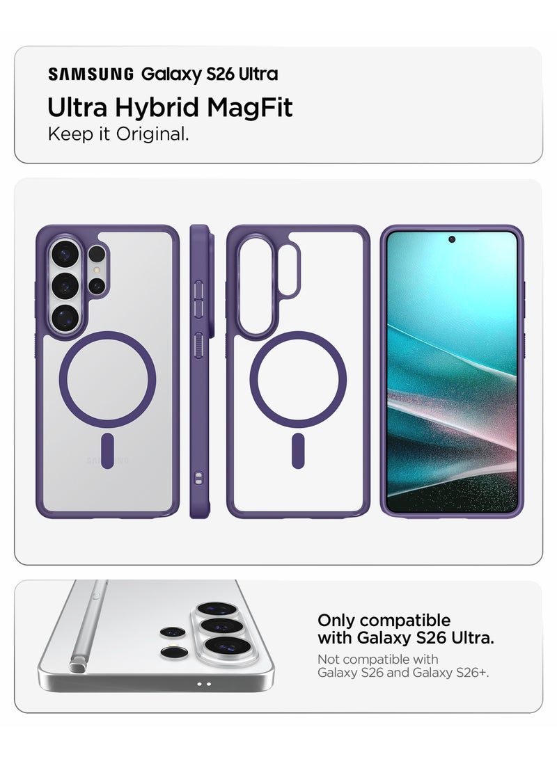 Spigen غطاء سبجن الترا هايبرد ماغ فيت لهاتف سامسونج جالاكسي S26 ألترا [متوافق مع ماغ سيف] (2026) - بنفسجي داكن - Image 2