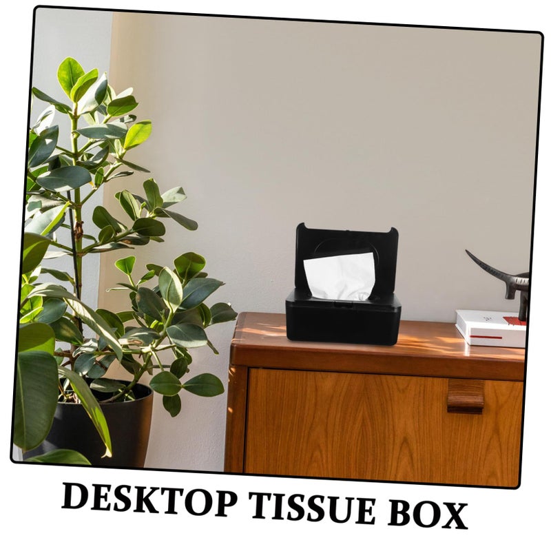 Empty Facial Tissue Box Dispenser Holder For Wet Wipes And Napkins Storage Organizer White - Image 4