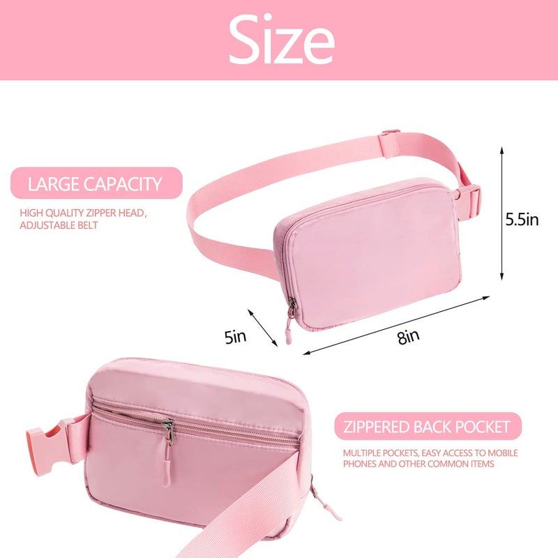 WITROMAN Belt bag Fanny pack crossbody bags for women Everywhere belt bag (pink) - Image 2