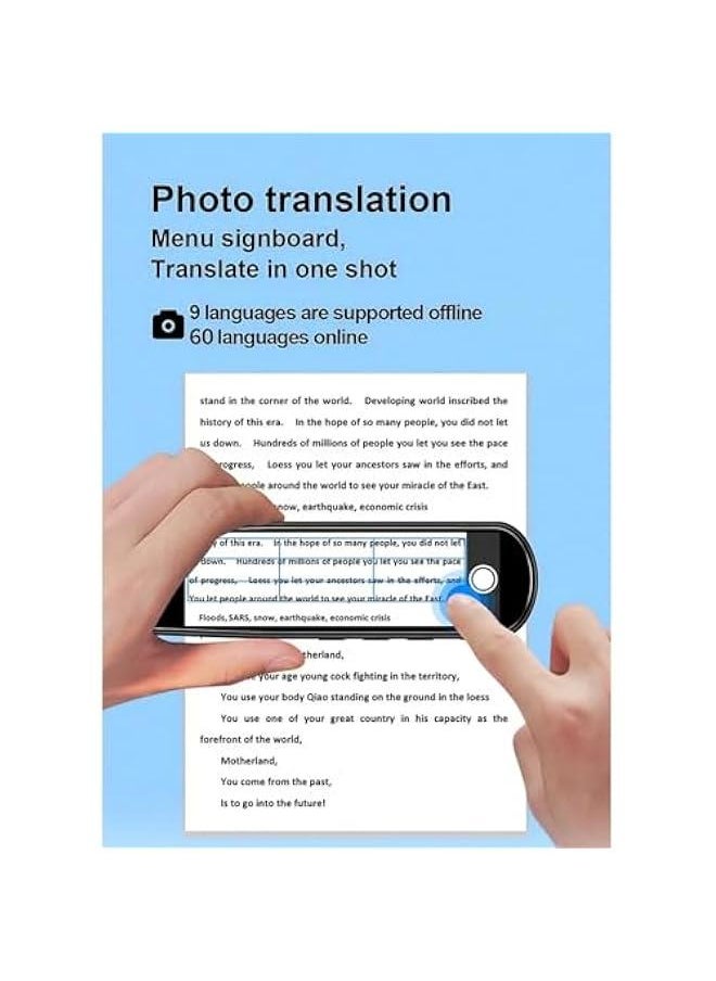 Digital Translation Pen, 3.38in Touchscreen Text to Speech Languages Translator Pen Scanner, Real Time 134 Languages Portable Dictionary Pen for Travel Reading Learning Meeting