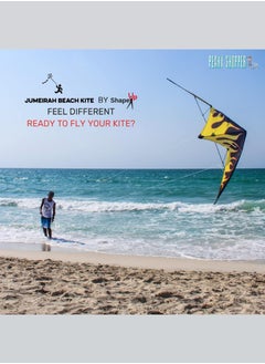 JUMEIRAH BEACH KITE Jumeirah Beach Kite for Kids & Adults, Str Kites for Beginner with 1.6 Meter Strong Kite String with Winder Handle, Lightweight Kite Paper, Sport & Outdoor Toys Is Great for All Ages (Fire Black)  - Image 5