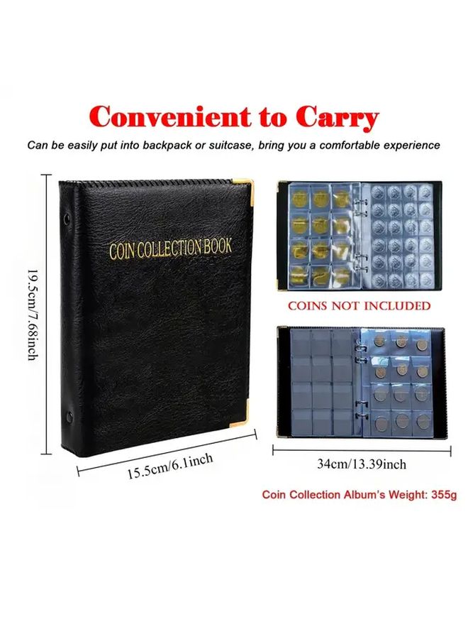 Universal Stamp And Coin Album With 24 Pocket Pages Replaceable Loose Leaf - Image 2