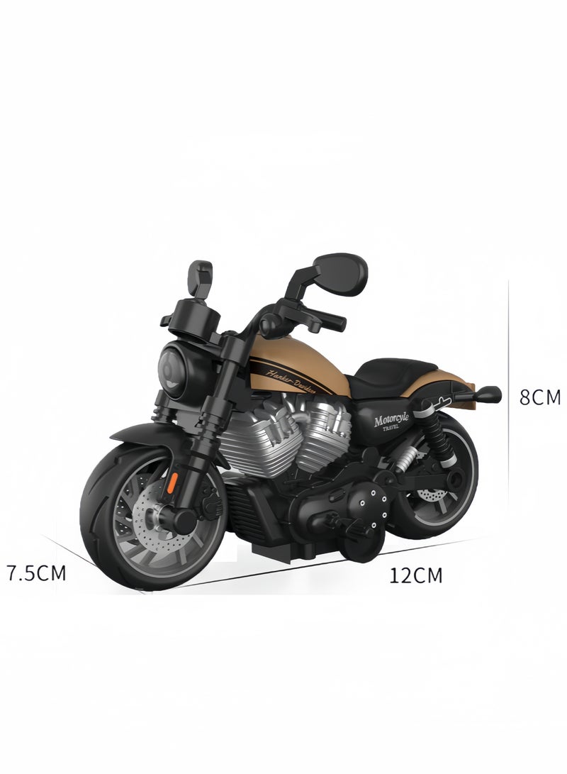 Mini Toy Motorcycle - Pull Back Toy Cars with Sound and Light Toy Toy Motorcycles for Toddlers Motorcycle Toys for Boys Age 3-9