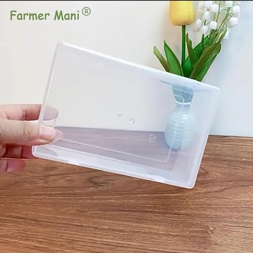 Farmer Mani 2 Pack Rectangle Small Storage Containers Box 6.5 x 4.17 x 2.28 inch, Clear Plastic Storage Containers Box for Collecting Small Items, Beads, Game Pieces, Business Cards, Crafts Accessories - Image 3