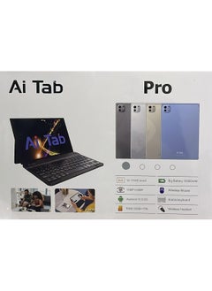 Ai Tab Pro Tablet with Arabic Keyboard, Wireless Mouse Android 13 10.1" FHD Screen 16GB RAM 1TB ROM - with Powerful 10,000mAh Battery Grey  - Image 3