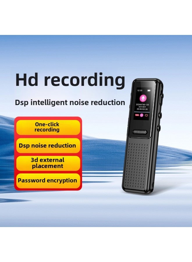 قلم تسجيل شاشة ملونة عالي الدقة لتقليل الضوضاء للطلاب مشغل Mp3 ختم الوقت قلم تسجيل الأعمال عبر الحدود - اللون: أسود - السعة: 32 جيجابايت - Image 4