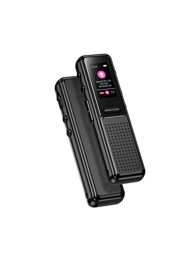 قلم تسجيل شاشة ملونة عالي الدقة لتقليل الضوضاء للطلاب مشغل Mp3 ختم الوقت قلم تسجيل الأعمال عبر الحدود - اللون: أسود - السعة: 32 جيجابايت - Image 1