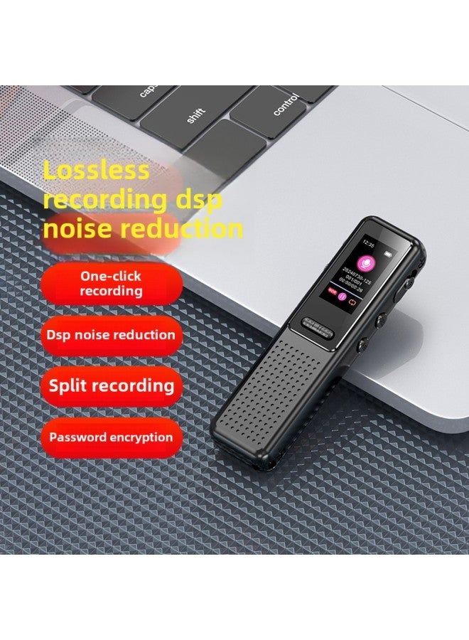 قلم تسجيل شاشة ملونة عالي الدقة لتقليل الضوضاء للطلاب مشغل Mp3 ختم الوقت قلم تسجيل الأعمال عبر الحدود - اللون: أسود - السعة: 32 جيجابايت - Image 3