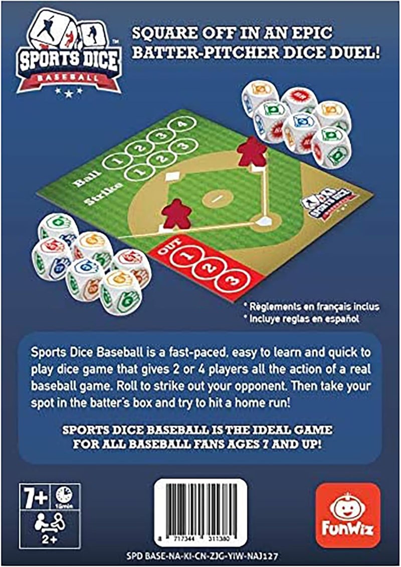 FoxMind , Baseball Sport Dice Game, for Baseball Fans, Easy to Play, Travel Sized - Image 5
