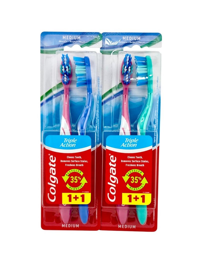 كولجيت PACK OF 2فرشاة أسنان كولجيت ثلاثية المفعول عبوة من قطعتين - Image 1