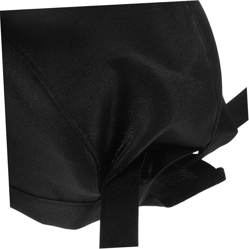 Fashionable Chef Hat with Ribbon Unisex Turban for Culinary Professionals Comfortable Black Server Headwear for Men and Women - Image 3