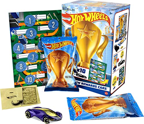 Hot Wheels Toy Car HW Rewards Individually Wrapped 164 Scale Vehicle with Gold Sticker Styles May Vary - Image 1