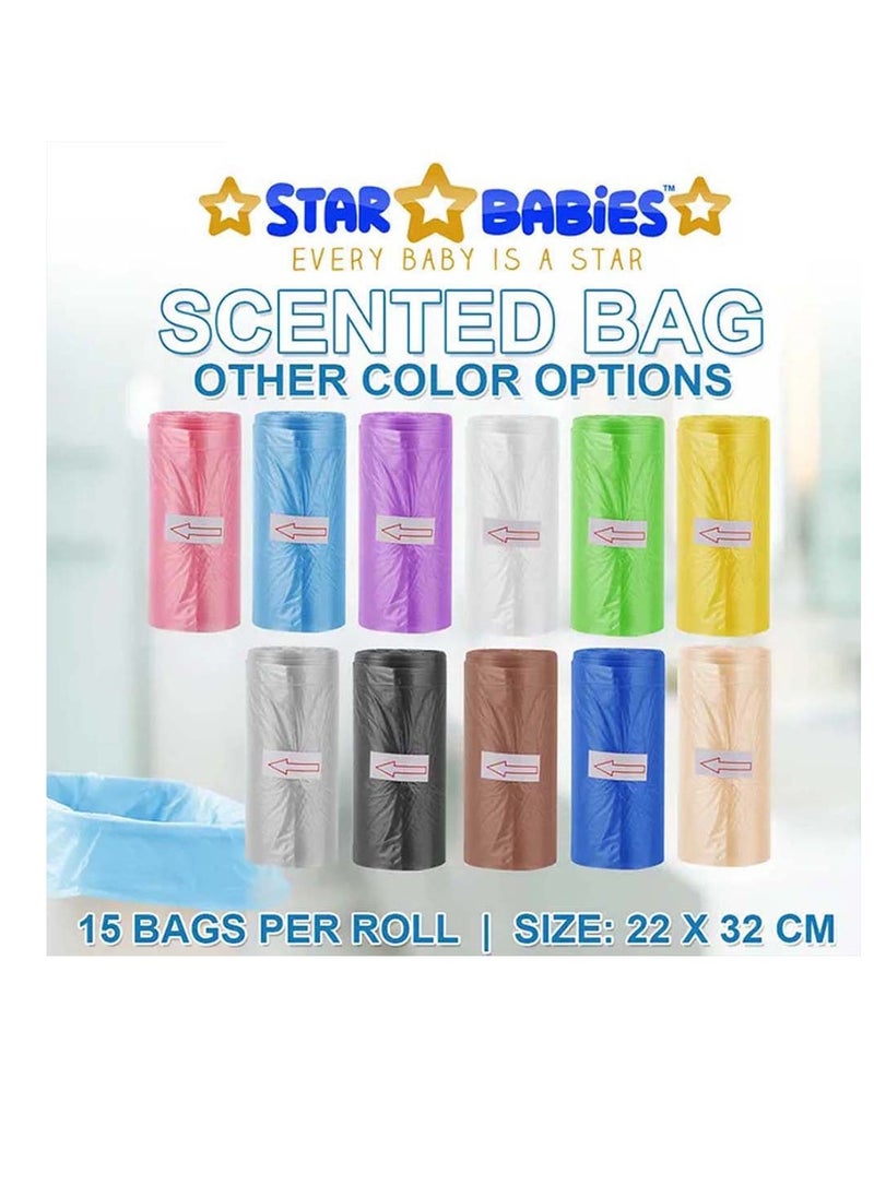 STAR BABiES Star Babies - Combo Pack of 2- Adjustable Shower Cap with Scented Bag (5 Pcs w/Dispenser) - Pink  - Image 3