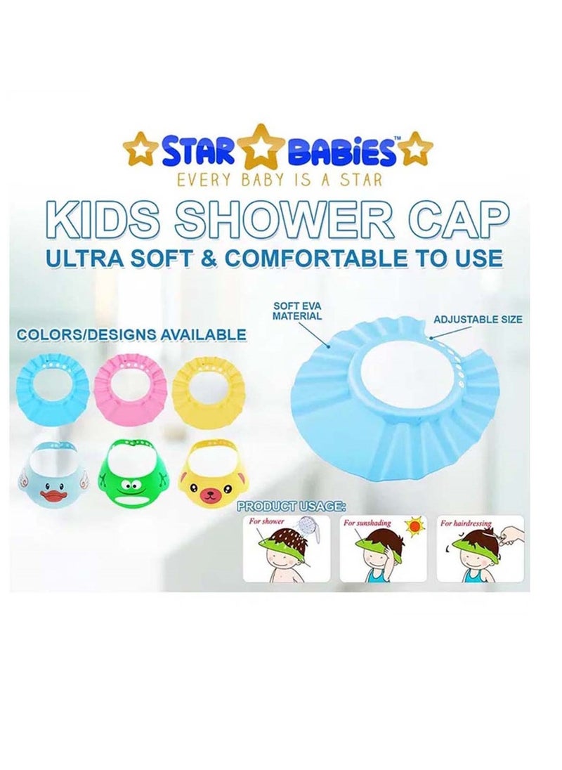 STAR BABiES Star Babies - Combo Pack of 2- Adjustable Shower Cap with Scented Bag (5 Pcs w/Dispenser) - Pink  - Image 4