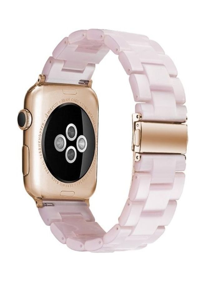 NIBEMINENT Simple Fashion Resin Strap for Apple Watch Series 5/4/3/2/1 42-44mm Pink - Image 5