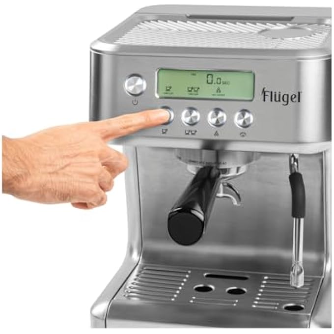 داري ماكينة تحضير الإسبريسو الرقمية فلوجل بقوة ١٤٠٠ واط مع ضمان لمدة ١٤ شهرًا - Image 4