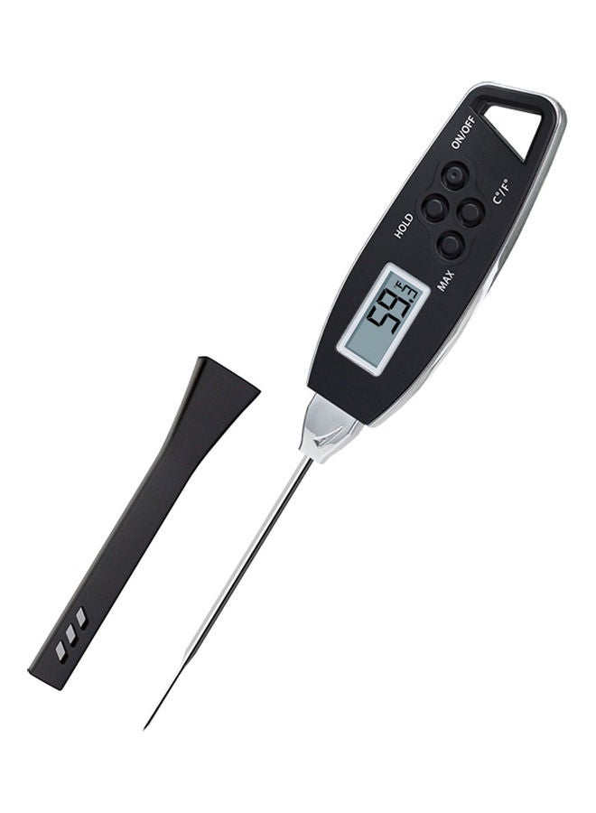 Loquat Digital Food Thermometer Backlight Instant Read Meat Thermometer Barbecue BBQ Grill r Thermometer Cooking Baking Oven Thermometer Black 25*4*22.5cm - Image 1