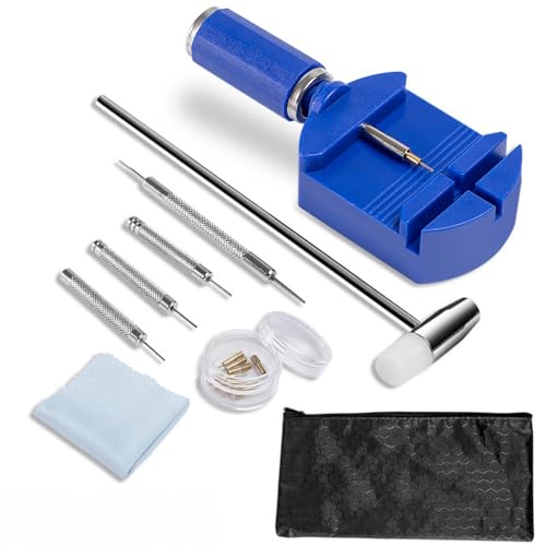 MAKABEE Watch Link Removal Kit, Resizing Tool for Bracelet Adjustment & Replacement, Pin Remover for Sizing Strap, Watch Adjuster, Hammer for Repair, Adjust Band, with User Manual, Punches - Image 1