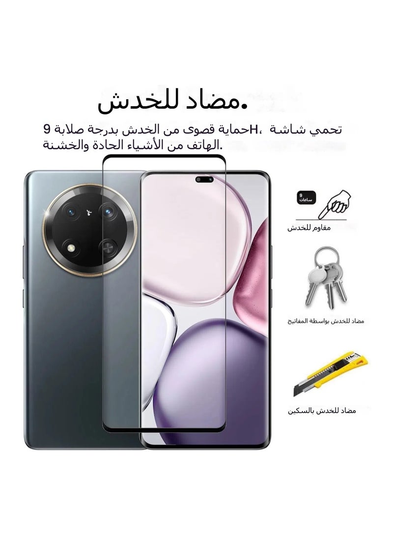 general [1+2pcs] Compatible with Honor x9c 5G Phone Case and Tempered Glass Screen Protector, Ring Bracket and Sliding Camera Cover with Bracket, Drop Resistant, Heavy Duty Protector - Image 2