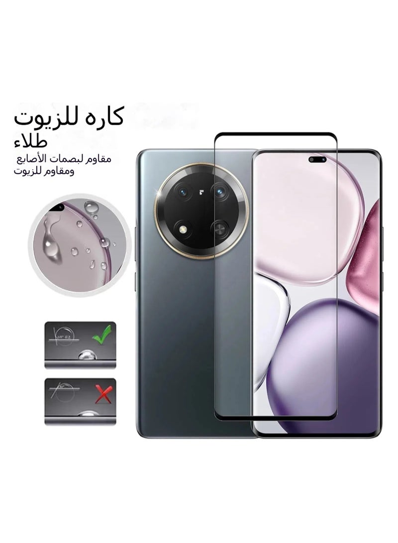 general [1+2pcs] Compatible with Honor x9c 5G Phone Case and Tempered Glass Screen Protector, Ring Bracket and Sliding Camera Cover with Bracket, Drop Resistant, Heavy Duty Protector - Image 3