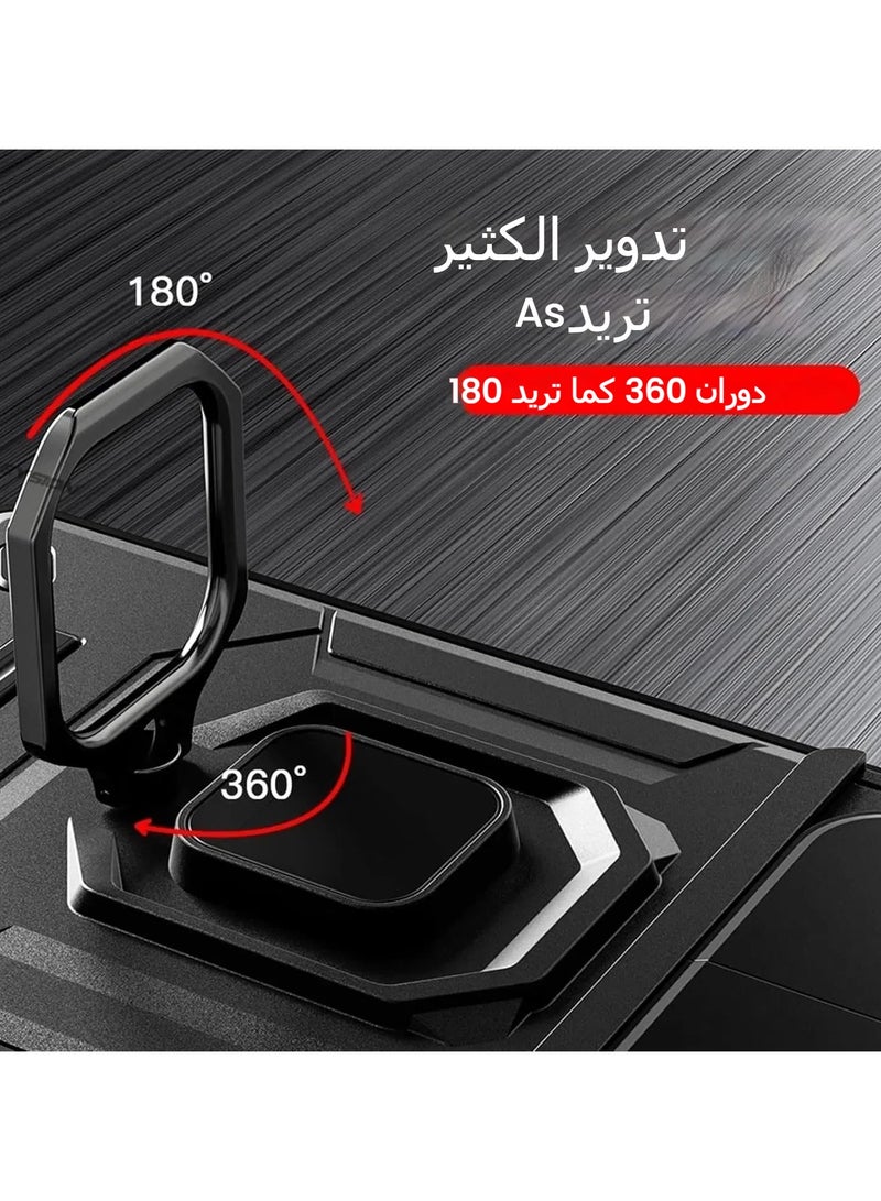 general [1+2pcs] Compatible with Honor x9c 5G Phone Case and Tempered Glass Screen Protector, Ring Bracket and Sliding Camera Cover with Bracket, Drop Resistant, Heavy Duty Protector - Image 5