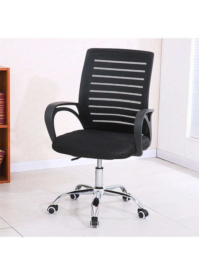LEXIN Breathable Mesh Office Chair, Comfortable Swivel Chair, Lift and Recline Chair, Ergonomic Office Chair with Armrests, Suitable for Offices 50x50x56cm(Black)  - Image 3