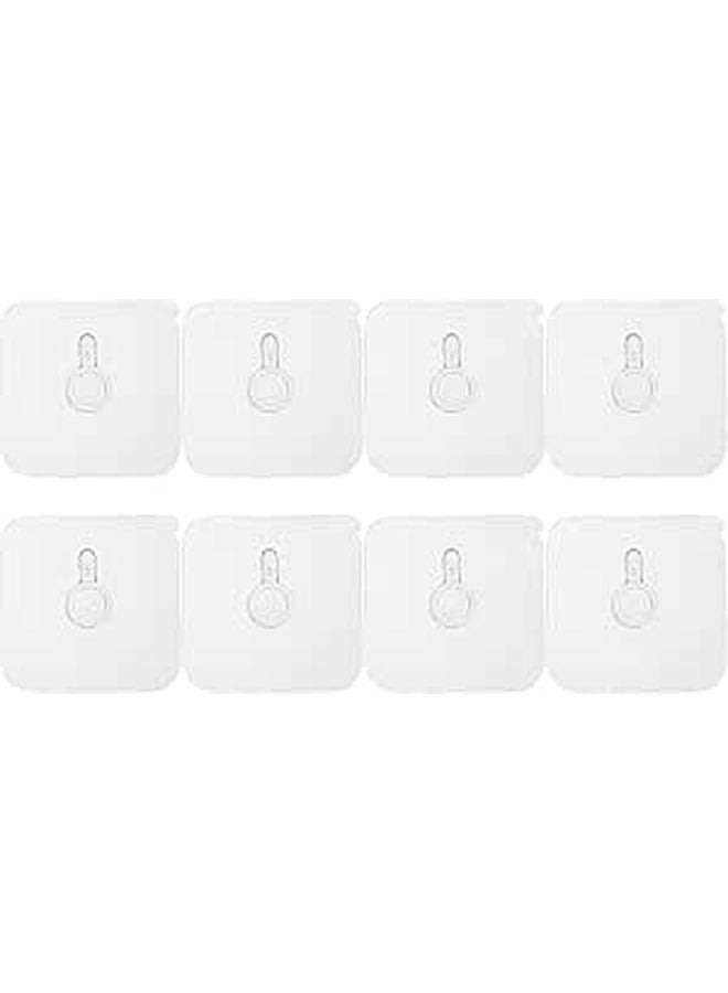 8 Pcs Damage Free Picture Hanging Hooks Self Adhesive for Tile Walls Clocks Frames - Image 1