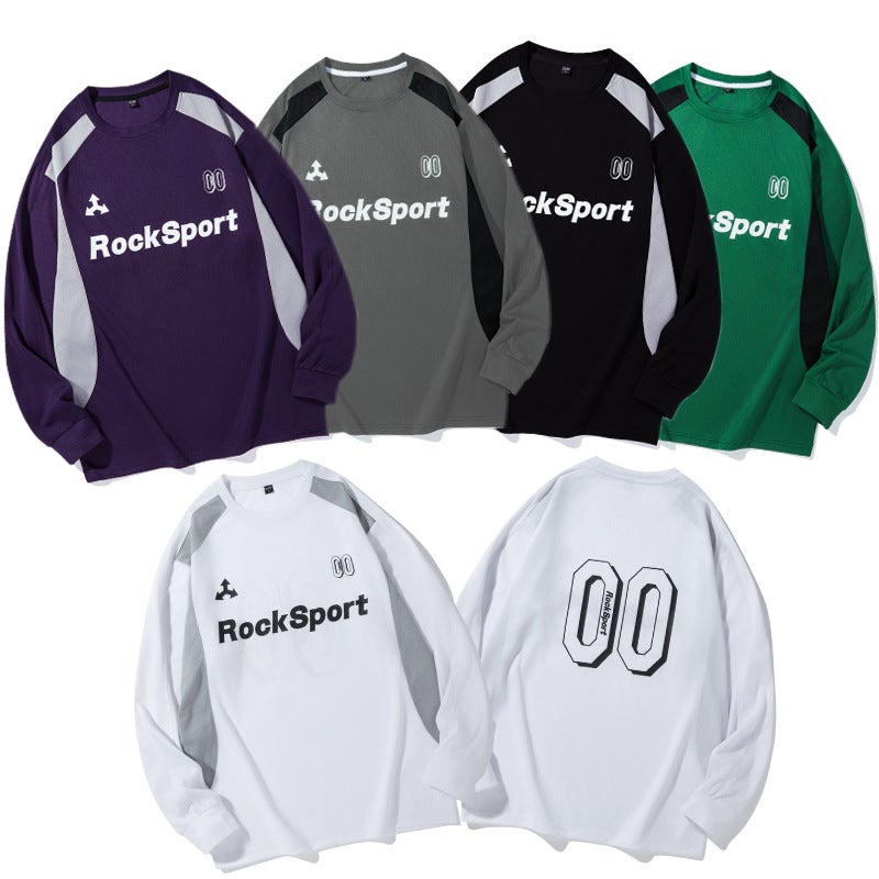 2025 Long-Sleeved T-Shirt For Men And Women, Wide Version, Large Size Basketball Uniform, Round Neck Sweatshirt, Men'S Bottoming Shirt, Top Clothes - Image 2
