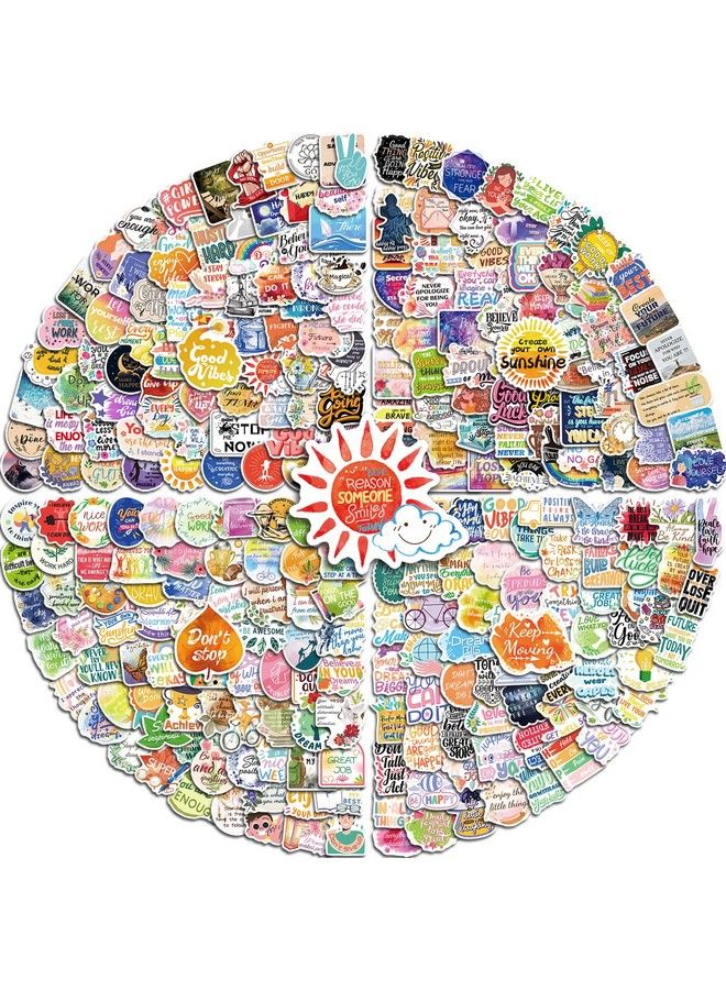 Zheyistep 400Pcs Inspirational Words Stickers Motivational Waterproof Vinyl Stickers For Kids Teens Adults Teachers Positive Quote Stickers For Water Bottles Laptops Phone Journaling Scrapbooking  - Image 1