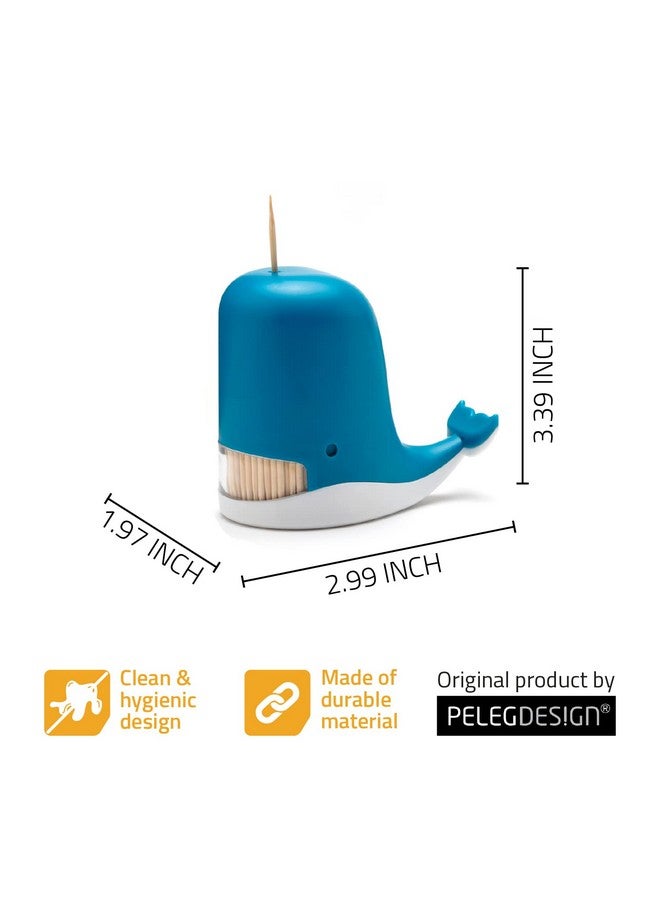 PELEG DESIGN Jonah Toothpick Holder - Cute Whale Toothpick Dispenser - Fun and Decorative Plastic Toothpick Holder for Easy Access During Meals or Gatherings - Image 4