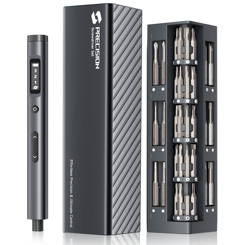 SUFICY 37V Mini Electric Screwdriver 57in1 Magnetic Screwdriver Set Precision Screwdriver Set Cordless Screwdriver with LED Light 3 Torque Settings Repair Tool Set for Phone Camera Laptop Watch - Image 2