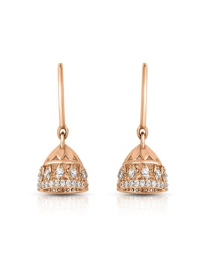ZAVYA 925 Silver Elegant Rose Gold Plated Earrings | Gift for her, Gifts for Women & Girls | With Certificate of Authenticity and 925 Stamp - Image 5