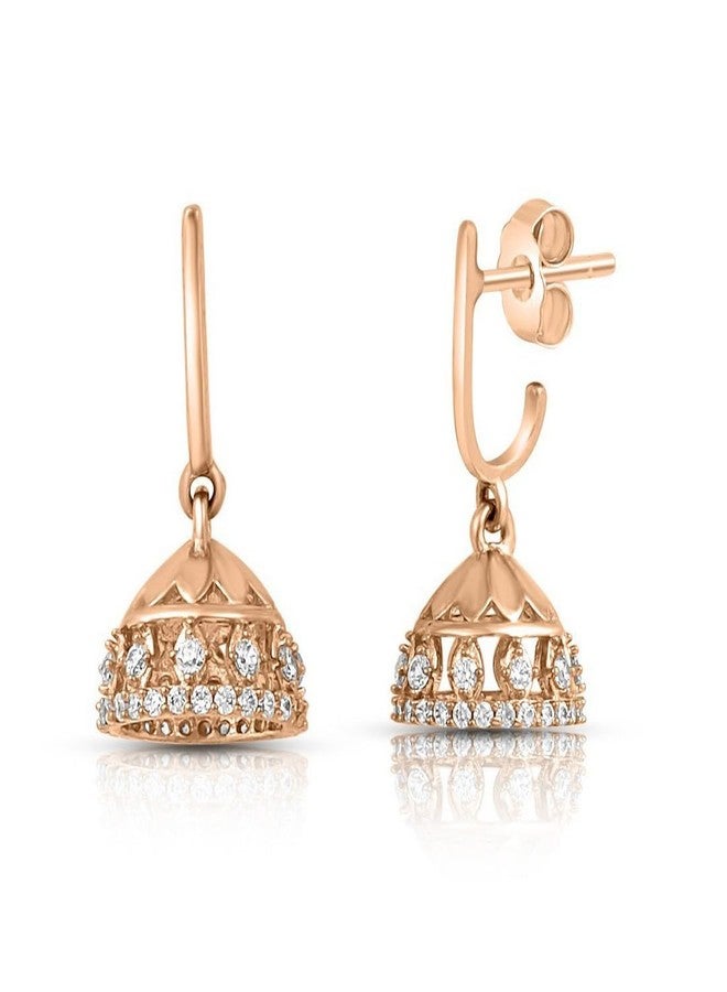 ZAVYA 925 Silver Elegant Rose Gold Plated Earrings | Gift for her, Gifts for Women & Girls | With Certificate of Authenticity and 925 Stamp - Image 1