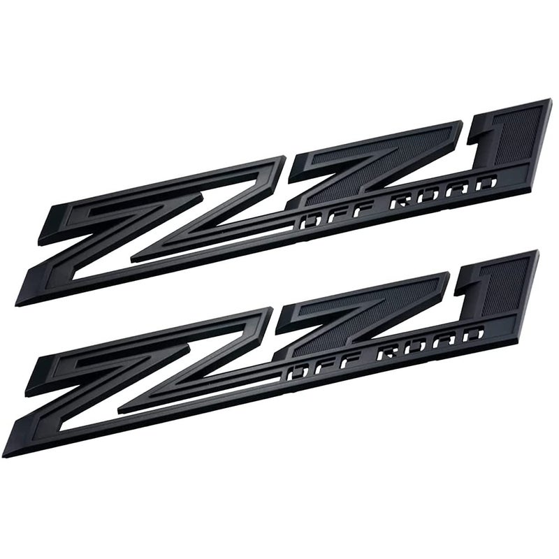 2pack 20192025 OEM Z71 Off Road Emblems Side Decals Badges Compatible with fits Silverado Offroad Parts 84632695 All Black
