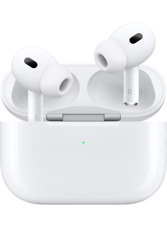 Lynacz Original AlRPOD Pro 2 GEN لأبل، سماعات أذن لاسلكية، سماعات بلوتوث، إلغاء نشط للضوضاء، ميزة مساعد السمع، وضع الشفافية، صوت مكاني مخصص، صوت عالي الدقة، شريحة H2، شحن USB-C (أبيض) - Image 4