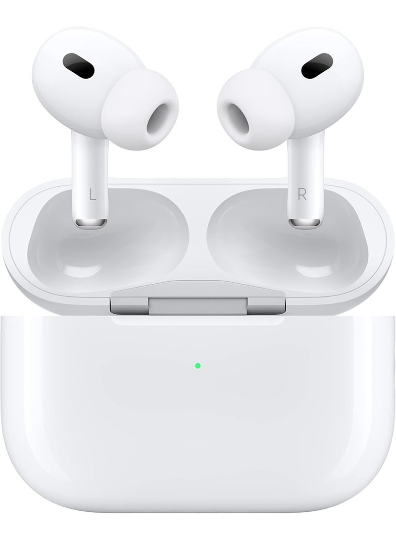 Lynacz Original AlRPOD Pro 2 GEN لأبل، سماعات أذن لاسلكية، سماعات بلوتوث، إلغاء نشط للضوضاء، ميزة مساعد السمع، وضع الشفافية، صوت مكاني مخصص، صوت عالي الدقة، شريحة H2، شحن USB-C (أبيض) - Image 3
